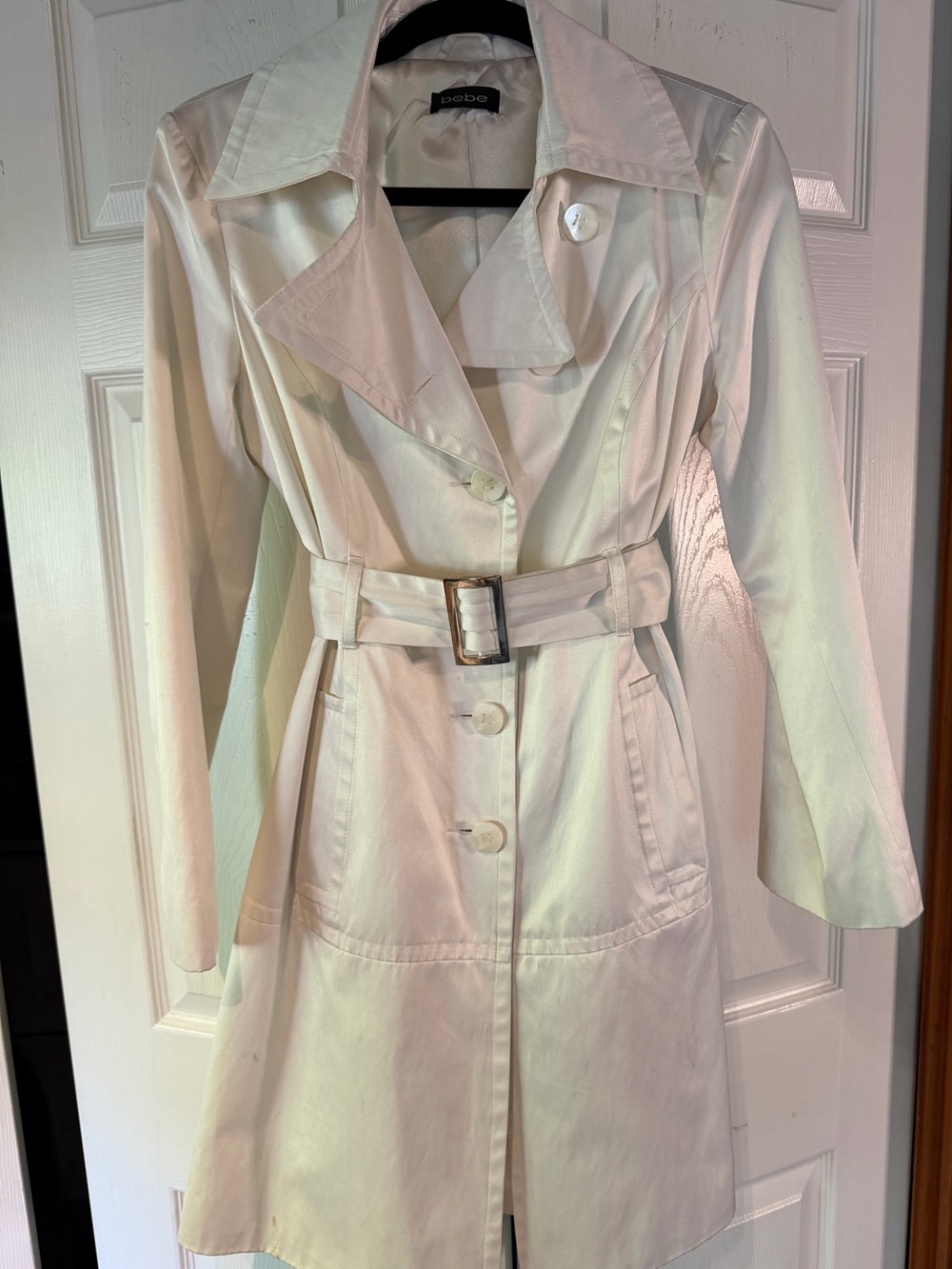 Vintage Y2K bebe Women's Trench Coat with Belt
